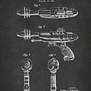 Pyrotomic Disintegrator Pistol Patent Gray Poster