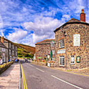 Quaint Cornwall In The Little Village Of Boscastle Poster