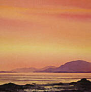 Radiant Island Sunset Poster