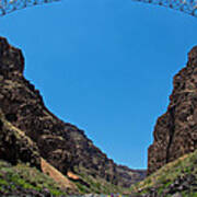 Rafting Under The Gorge Bridge Poster