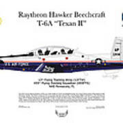 Raytheon Hawker Beechcraft T-6a Texan Ii Poster