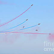 Red Arrows Over The Sea Poster