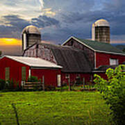 Red Barns Poster
