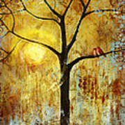 Red Love Birds Tree Of Life Poster