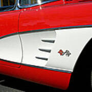 Red Corvette Poster