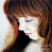 Red Hair And Freckled Beauty Ii Poster