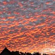 Red Morning Clouds Poster