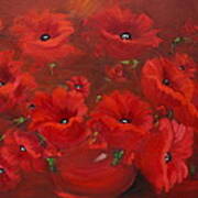 Red Poppies Poster