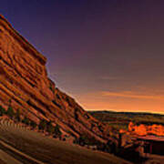 Red Rocks Amphitheatre At Night Poster