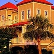 Red Roof At Isle Of Palms Poster