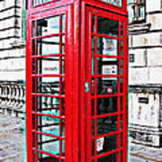 Red Telephone Box Call Box In London Poster
