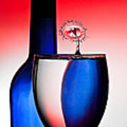 Red White And Blue Reflections And Refractions Poster