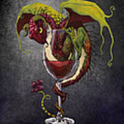 Red Wine Dragon Poster