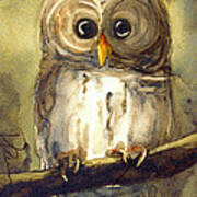 Redbird Cottage Owl Poster