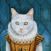Renaissance Cat Poster