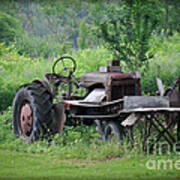 Retired Old Tractor Poster