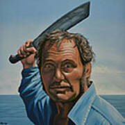 Robert Shaw In Jaws Poster