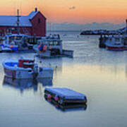 Rockport Dawn In Winter Poster
