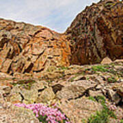 Rocky Cove At La Corbiere Poster