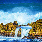 Rocky Waves North Shore Poster