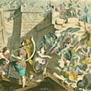 Roman Soldiers Storming A City Poster