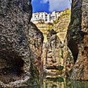 Ronda - Andaluzia - Spain - Canyon Behind The House Of The Moorish King Poster