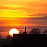 Rooftop Sunset Poster