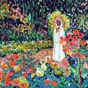 Rosa Mistica In Monet's Garden Poster