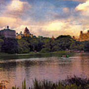 Rowing In Central Park Poster