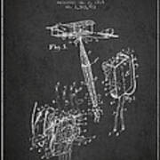 Safety Parachute Patent From 1919 - Charcoal Poster