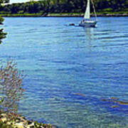 Sailing Along The Cape Cod Canal Poster