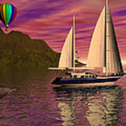 Sailing Into The Sunset Poster