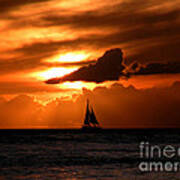 Sails In The Sunset Poster