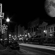 Salem Ohio Winter Moon Poster