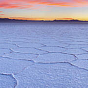 Salt Flat Salar De Uyuni In Bolivia At Poster