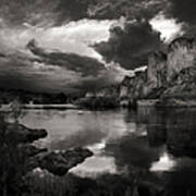 Salt River Stormy Black And White Poster