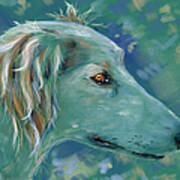 Saluki Dog Painting Poster by Michelle Wrighton
