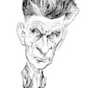 Samuel Beckett Caricature Poster