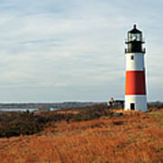 Sankaty Head Lighthouse Nantucket In Autumn Colors Poster