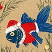Santa Fish Poster