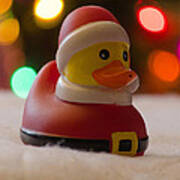 Santa Rubber Ducky Poster
