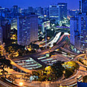 Sao Paulo Skyline - Downtown Poster