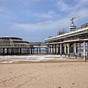 Scheveningen Beach And Pier In Hague Poster