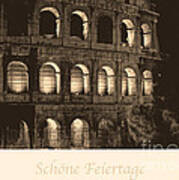 Schone Feiertage With Colosseum Poster