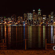 Seattle At Night Poster