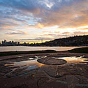 Seattle Gasworks Sunset Poster