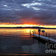 Sebago Lake Sunset Poster