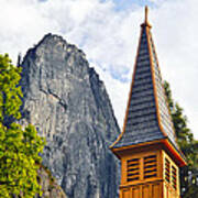 Sentinel Rock And Yosemite Chapel Steeple Poster