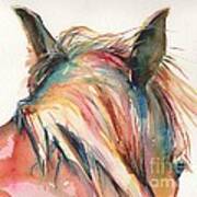 Horse Painting In Watercolor Serendipity Poster
