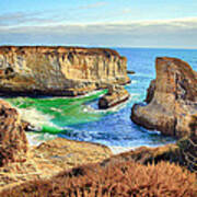 Shark Fin Cove Beach Poster